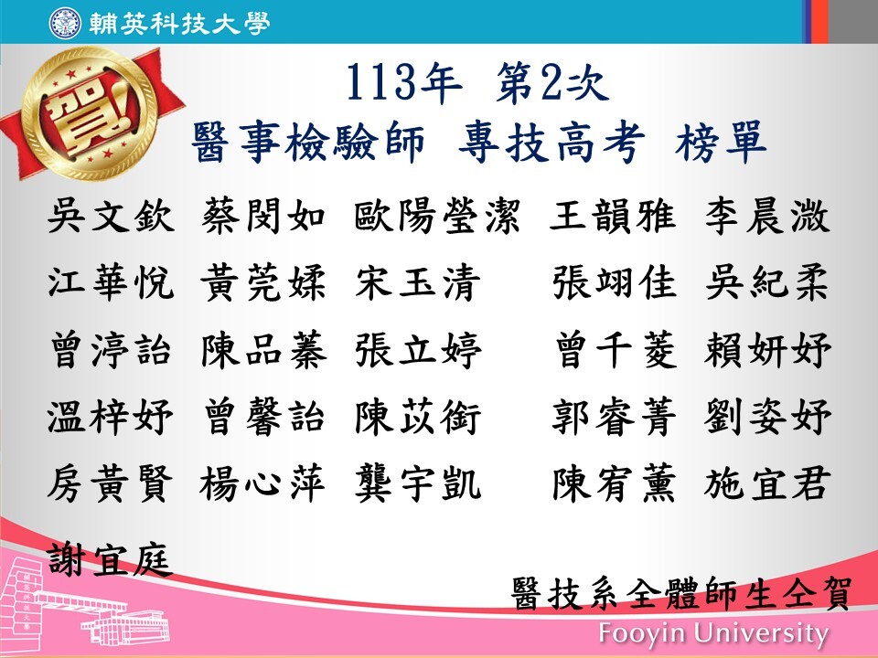 113年第2次國考榜單