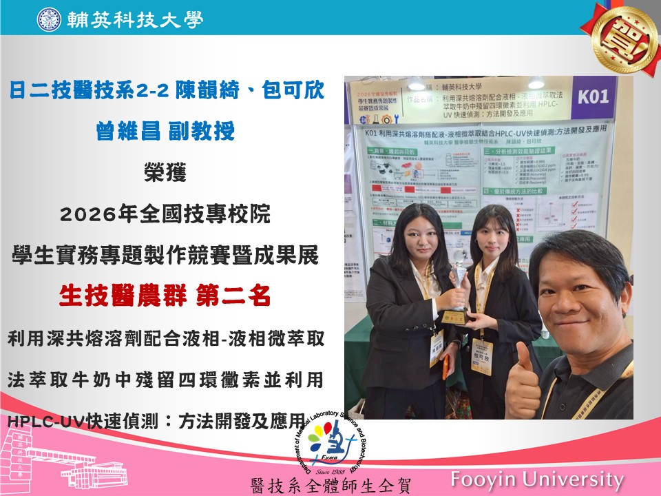 2026年全國技專校院學生實務專題製作競賽 第二名